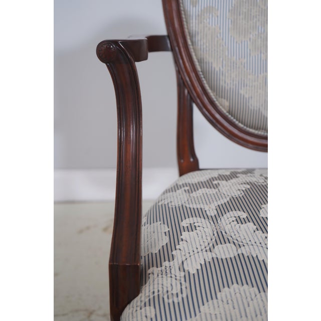 Set of 8 Baker Mahogany Shield Back Dining Chairs For Sale In Philadelphia - Image 6 of 18