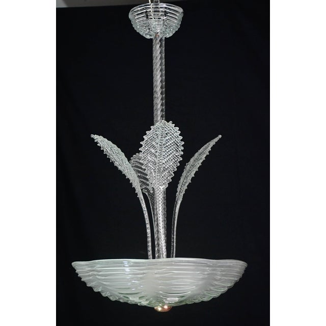 Luxury Barovier & Toso Chandelier, Murano Pulegoso Glass, 1950s For Sale - Image 9 of 13