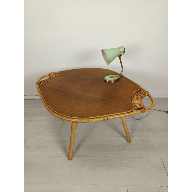 Vintage Rattan Coffee Table, 1950s For Sale - Image 4 of 14