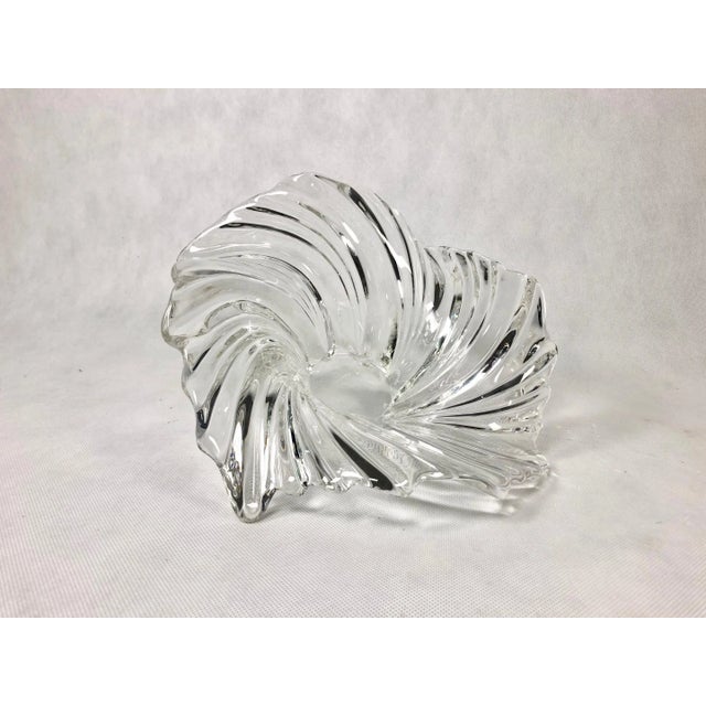 Large German Swirling Comet Crystal Glass Serving Bowl from Mikasa, 1980s For Sale - Image 6 of 8