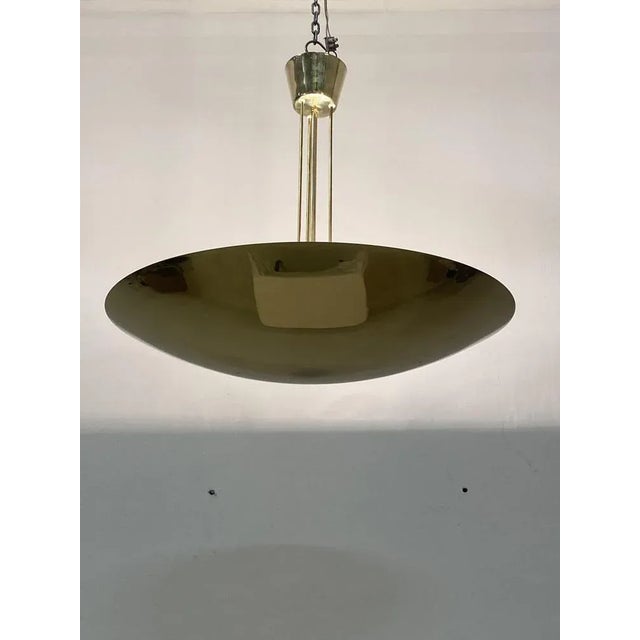 Large Brass Uplight Dome Pendant Light by J. T. Kalmar for Kalmar, 1968 For Sale - Image 9 of 12