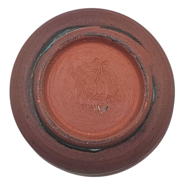 Ceramic Contemporary Studio Art Pottery Red Stoneware Vase With Strangled Wrap Design, Signed Vincent 2011 For Sale - Image 7 of 8