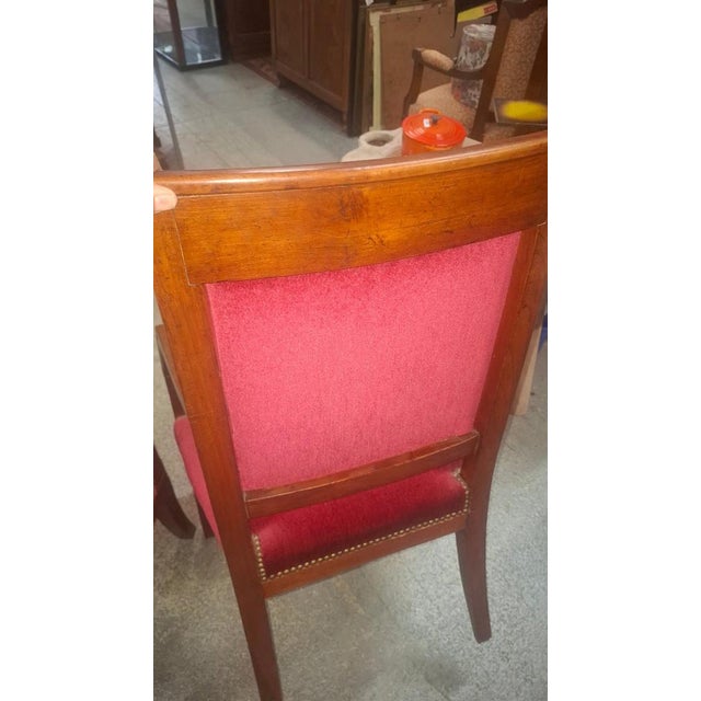 Empire Cherry Red Armchairs, 1890, Set of 2 For Sale - Image 4 of 10