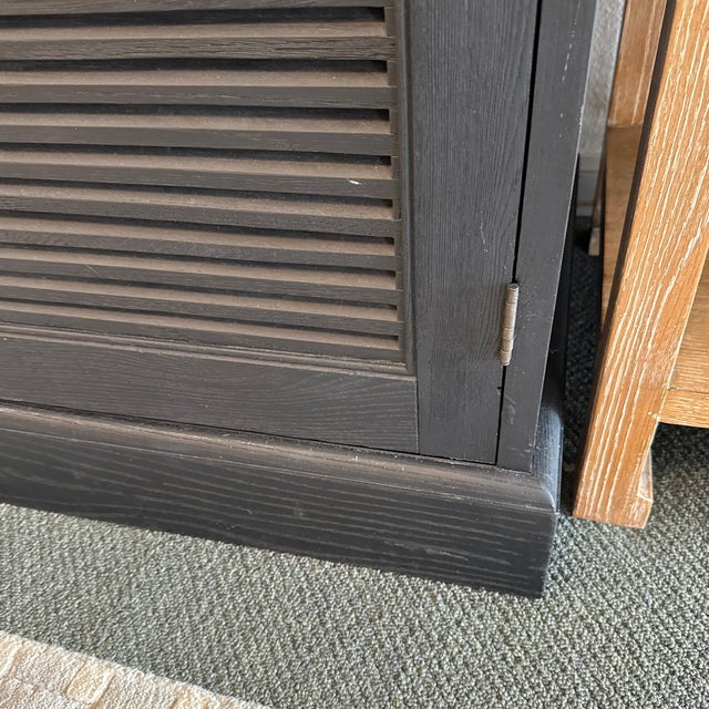 Restoration Hardware Shutter Single Armoire, Black For Sale - Image 12 of 12