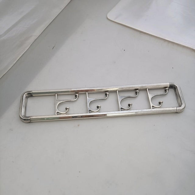Art Deco Brass Wall Coat Rack, 1930s For Sale - Image 11 of 12