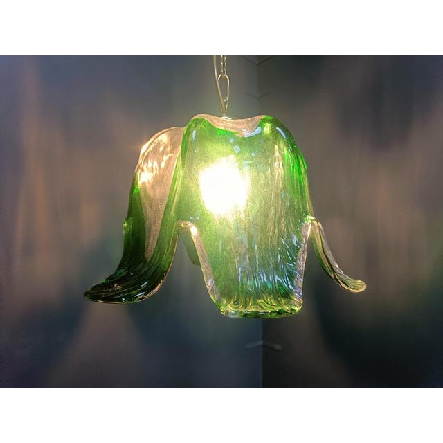 Glass Vintage Murano Glass Pendant Light from Mazzega, 1960s For Sale - Image 7 of 12
