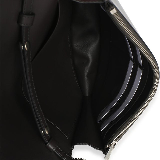 Grey Pink Smooth Calfskin Frame Evening Clutch On Chain For Sale - Image 9 of 9