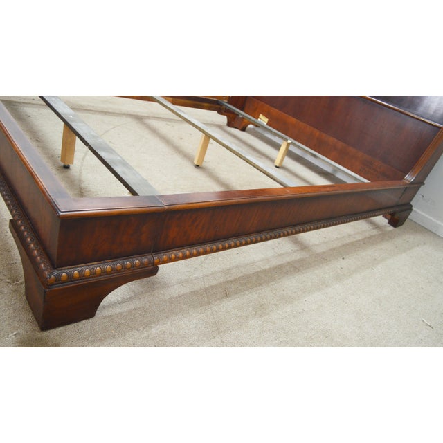 Henredon Mahogany Sleigh Queen Bed For Sale - Image 9 of 16