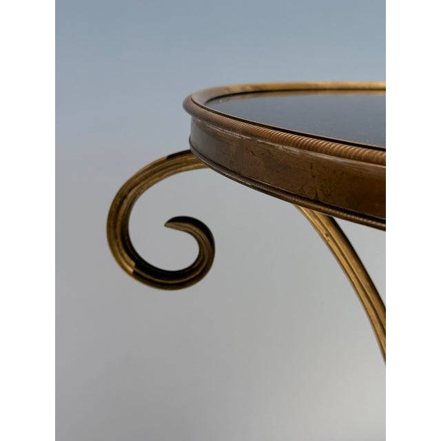 Black Brass and Black Granite Gueridon Table For Sale - Image 8 of 12
