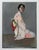 Mid 20th Century Portrait Japanese Woman in Pink Kimono Painting For Sale - Image 9 of 9