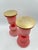 Medici Vases in Pink Opaline with Gilt and Enamel Decoration and Brass-Rimmed Feet, 1890s, Set of 2 For Sale - Image 9 of 11