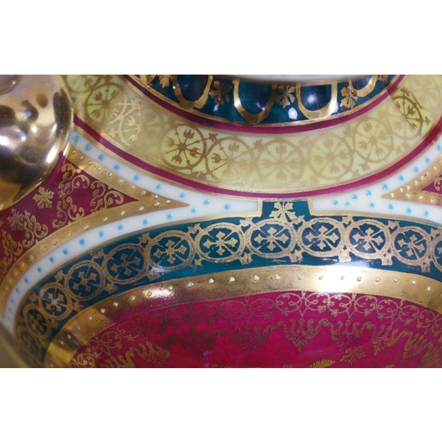 Antique Austrian Royal Vienna Beehive Classical Mantel Vase Trophy Urn 14" For Sale - Image 16 of 16