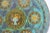 Vintage Turquoise Blue Decorated Metal Cocktail Drinks Tray Made by Baret Ware For Sale - Image 9 of 10