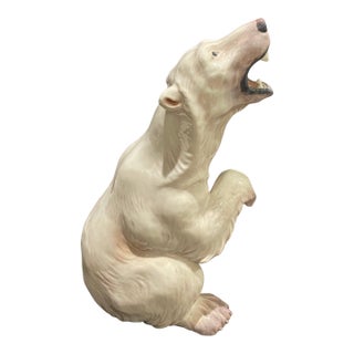 Mid 20th Century Dahl Jensen Porcelain Figure of a Polar Bear For Sale