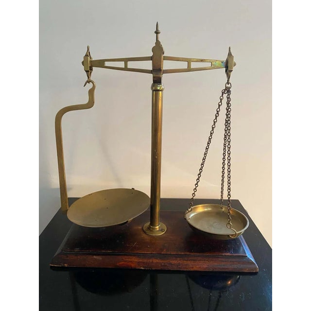 Pike and Elliman English Brass Scale For Sale - Image 10 of 11
