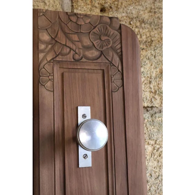 Antique Art Deco Walnut Coat Rack, 1950s For Sale - Image 3 of 13
