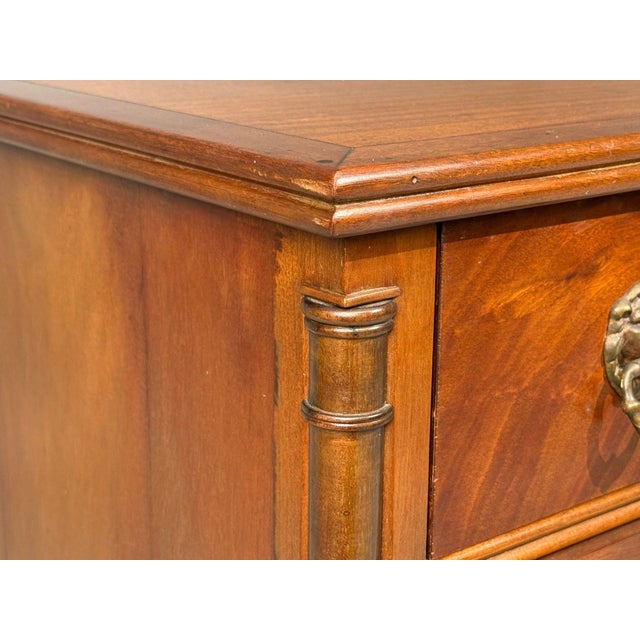 French Empire, Small Commodes, Flame Mahogany, Brass, Usa, 1940s For Sale - Image 12 of 13
