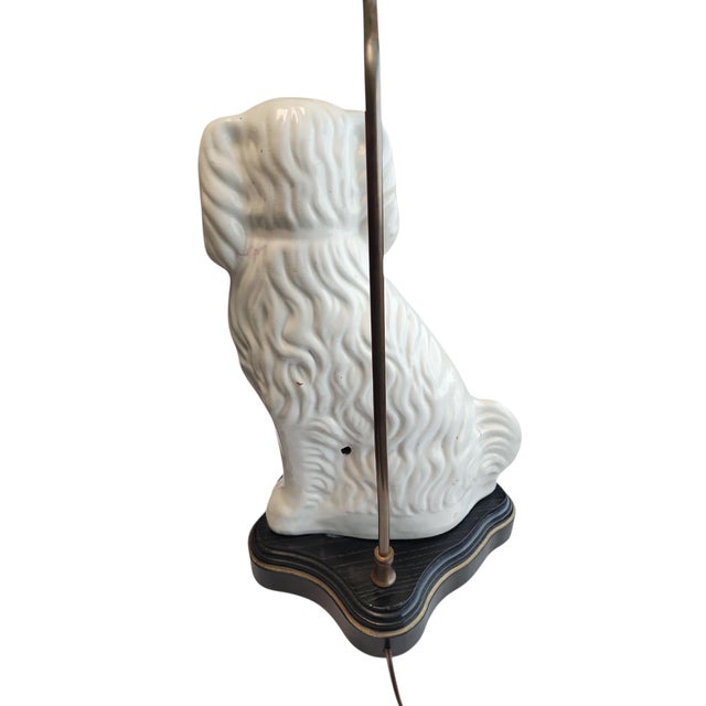 Antique English Staffordshire Dog Lamp For Sale In Atlanta - Image 6 of 9