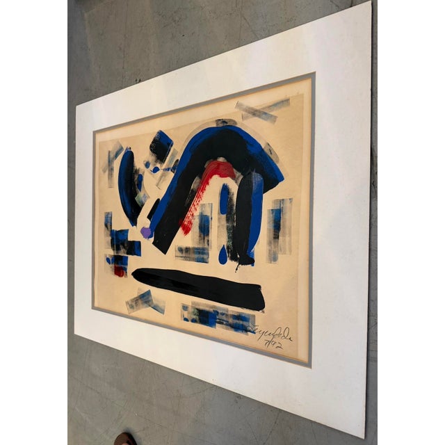 Abstract Abstract Acrylic on Paper Signed and Dated 7/92 For Sale - Image 3 of 10