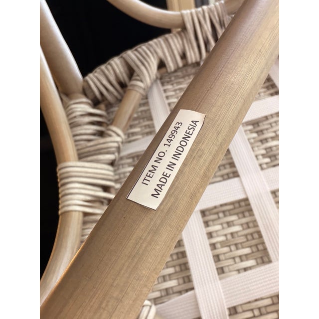 Beige Interlude Home Inc. Resin Wicker and Wood Dining Chair For Sale - Image 8 of 8