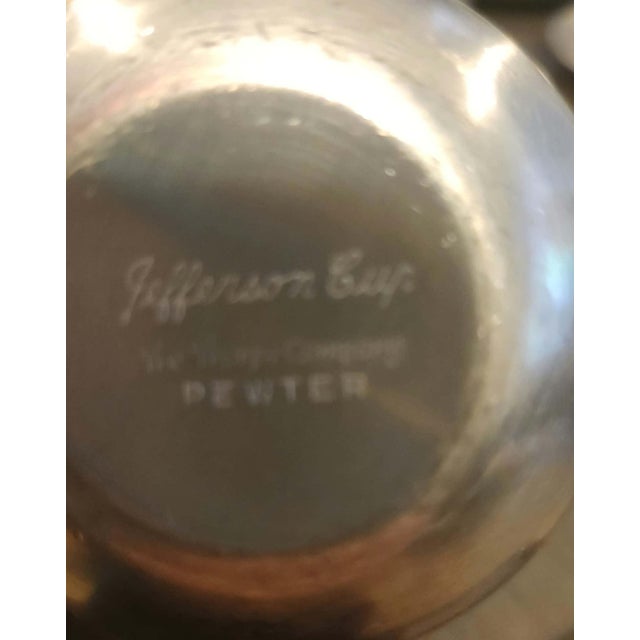 Vintage Stieff Pewter Jefferson Cups - American Colonial Revival Barware - Set of 4 For Sale In Greensboro - Image 6 of 6