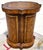 Maitland Smith English Regency Tooled Leather Quatrefoil Drum Chest Side Table For Sale - Image 12 of 14