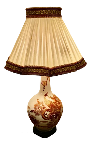 Large Famille Rose Dragon Vase Lamp, 1960s