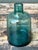 Vintage Small Teal Glass Vase For Sale - Image 9 of 12