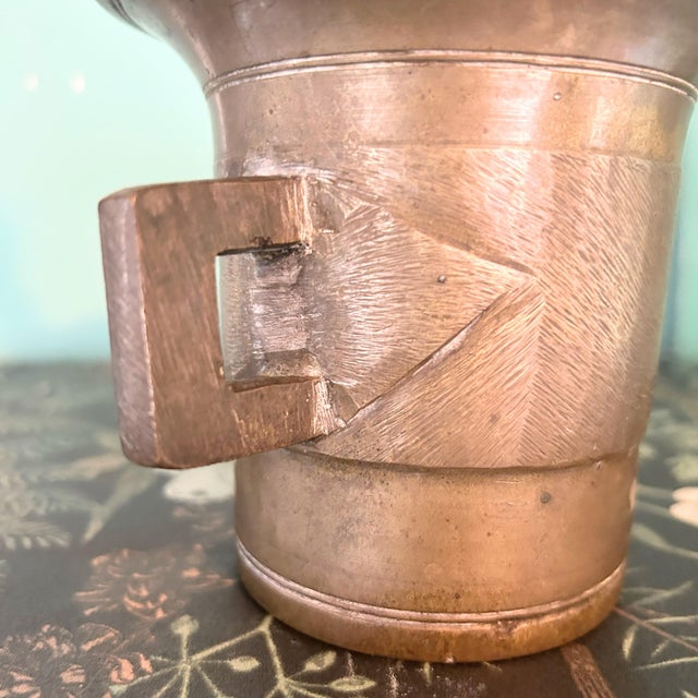 Late 19th Century Vintage 19th Century Pharmacy Apothecary Brass Mortar and Pestle Set For Sale - Image 5 of 12