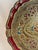 Large Mid 20th Century Red and Gold Round Italian Florentine Decorative Tray For Sale - Image 6 of 12
