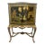 19th Century Petite Rococo Style Asian Dry Bar Chinoiserie Hand Painted Cocktail and Liquor Cabinet From Saint-Malo France Estate For Sale