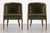 Mid-Century Modern Harold Schwartz Lounge Chairs in Olive Velvet, C. 1950s For Sale - Image 3 of 7
