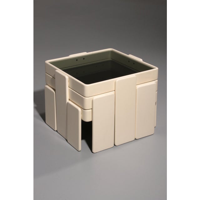 Off-White Lacquered Stacking Tables by Gianfranco Frattini for Cassina, 1970, Set of 3 For Sale - Image 15 of 15
