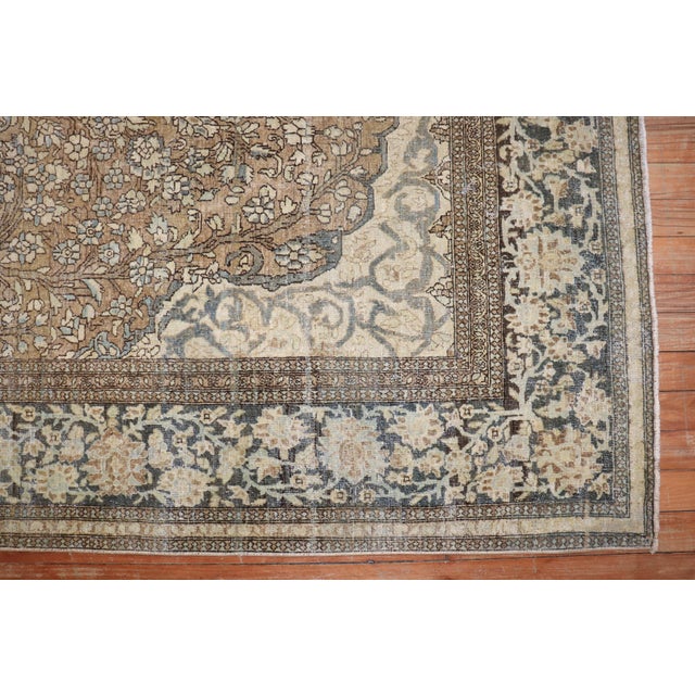 Brown Antique Persian Isfahan Mihrab Prayer Carpet For Sale - Image 8 of 12