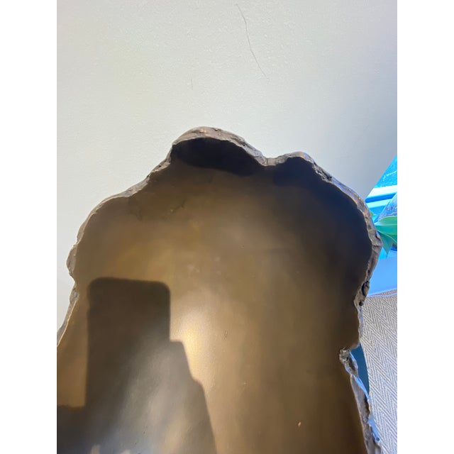 Contemporary Burled Bowl - Resin With Bronze Finish For Sale - Image 3 of 3