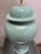 Contemporary Large Pair of Custom 21st Century Celadon Temple Jars With Bamboo Motif For Sale - Image 3 of 4