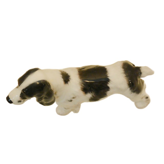 White Royal Doulton Cocker Spaniel Hn 1078 – Antique Frederick Daws Design – Black & White Parti-Color, C. 1930s-40s For Sale - Image 8 of 9