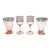Vintage Pink Glassware Set- 2 Wine Glasses & 2 Footed Tumblers For Sale