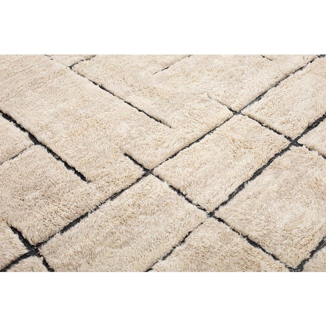 Hand-Knotted Wool Rug by Azele Studio For Sale - Image 6 of 9