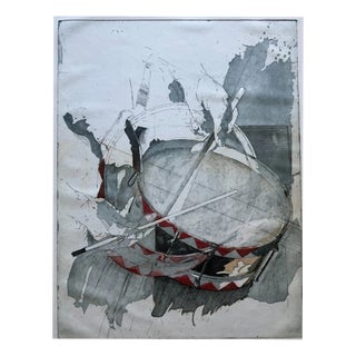 Michael Schreiber, the Drum 1984, Etching For Sale