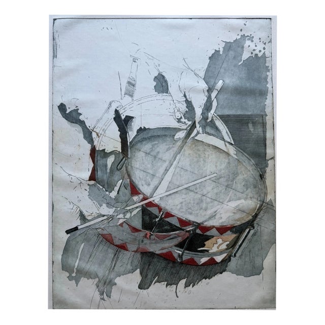 Michael Schreiber, the Drum 1984, Etching For Sale