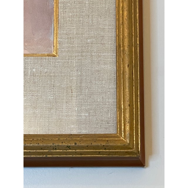 1970s Impressionist Original Watercolor Savannah Art Myrtle Jones Slouching Girl Gilded Frame For Sale In Savannah - Image 6 of 14