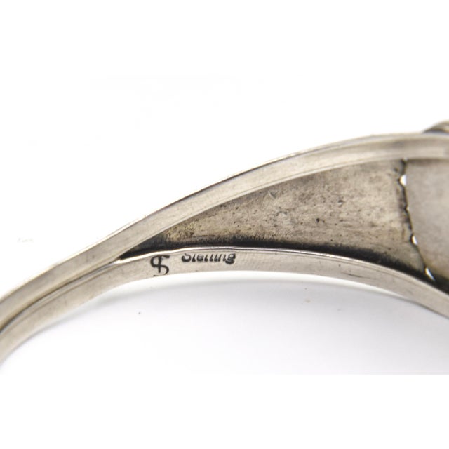 Metal Late 20th Century Native American Sugilite Sterling Silver Cuff Bracelet For Sale - Image 7 of 12