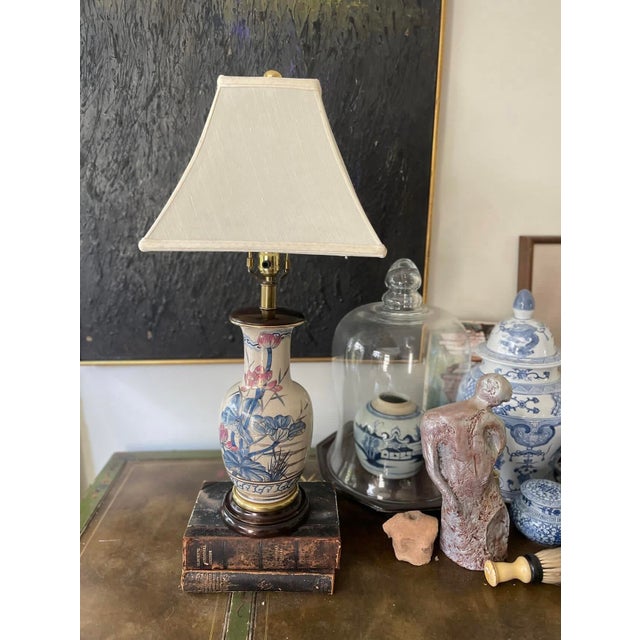 Vintage Asian Pink and Blue Crackle Glaze For Sale - Image 10 of 10