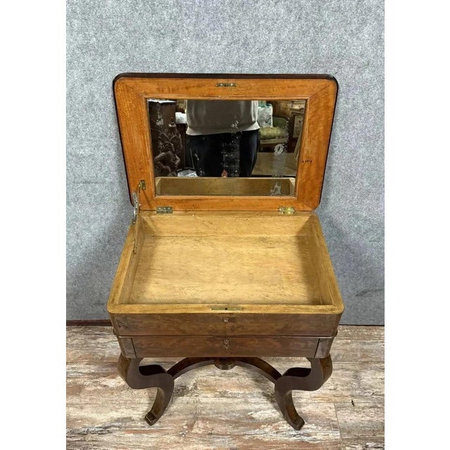 Empire-Charles X Mahogany Sewing Table, 1820 For Sale - Image 6 of 11