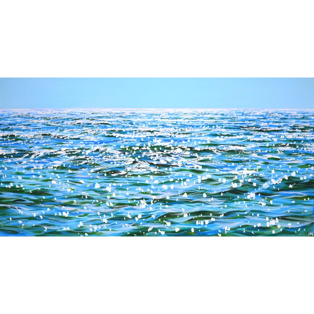 Early 21st Century Shining Horizon.Modern Original Hand Painting For Sale