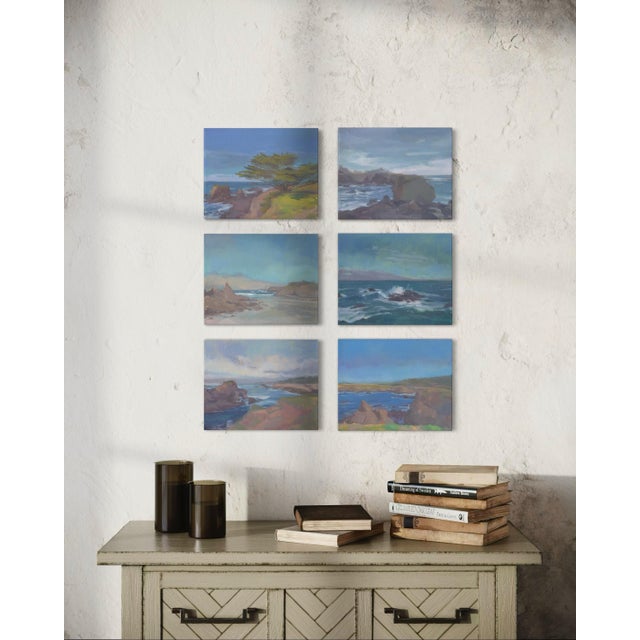 This series of California landscape paintings was inspired by a trip to the Mendocino area. The set of six original oil...
