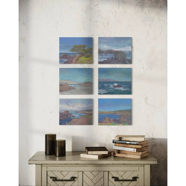 This series of California landscape paintings was inspired by a trip to the Mendocino area. The set of six original oil...