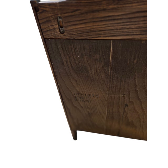 Ethan Allan Charter Oak Jacobean Hanging Wall Shelf Hutch Curio Display Cabinet For Sale - Image 10 of 14