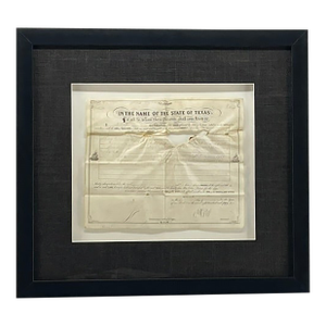 Antique Texas Land Grant 1853